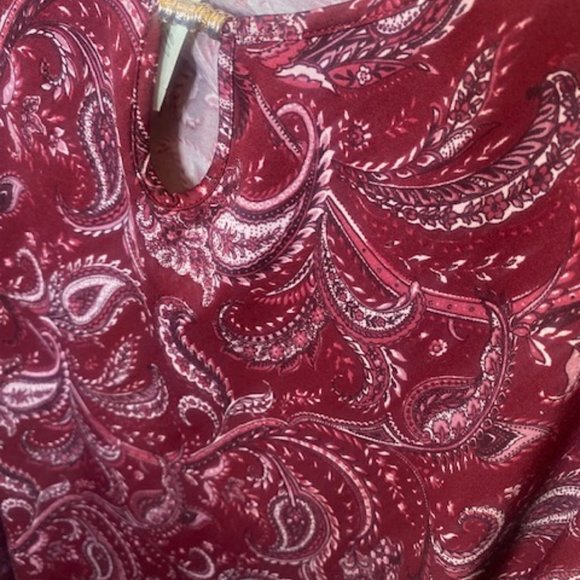 3X Burgandy Blouse - Picture 4 of 4